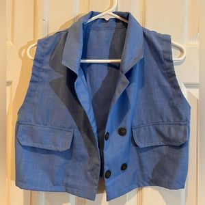Light blue suit vest set
